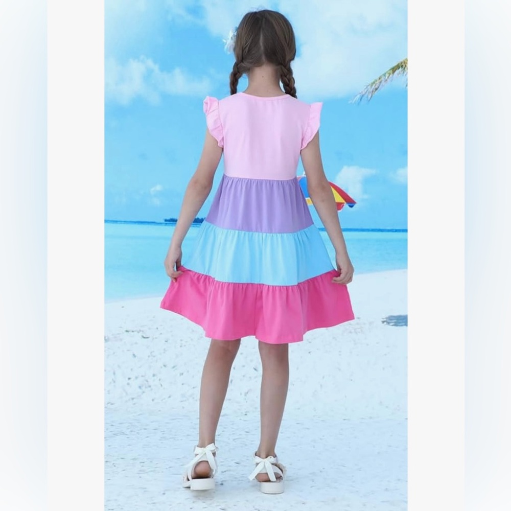 GIRLS PASTEL DRESS - Picture 5 of 15